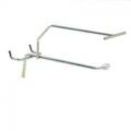 Крючок на перфорацию SH50S-400ST одинарный хром 40 см с ценникодержателем шаг 50 мм